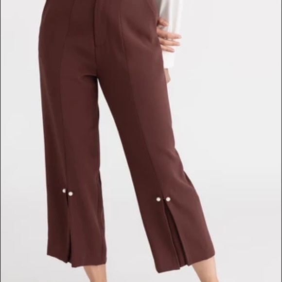 Petite Studio NYC Zelda Pearl Pants - Mauve - Picture 2 of 8